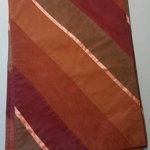 Suede / Cloth / Satin Striped Placemats - Set of 7